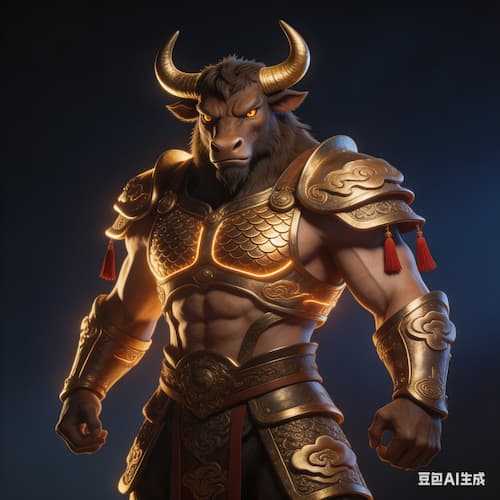 牛宿（牛金牛）星宿图