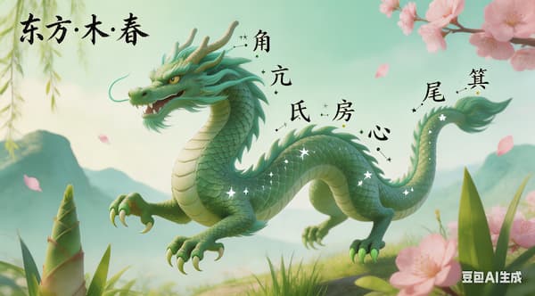 东方青龙星宿图