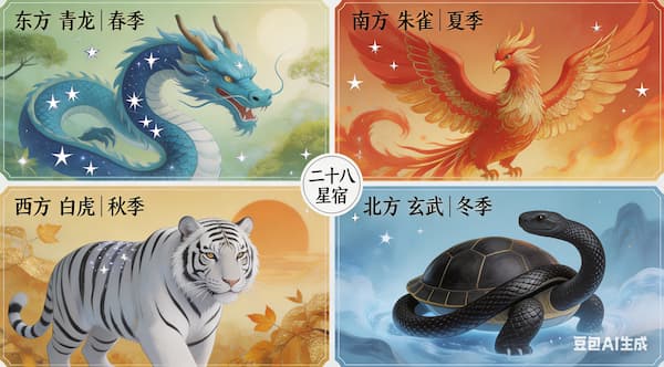 中国古代四象星图